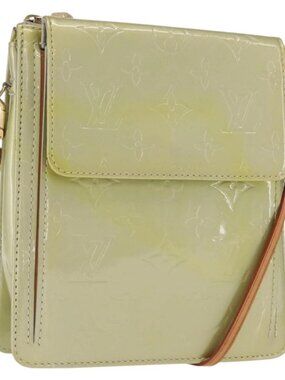 LOUIS VUITTON Monogram Vernis Motto Accessory Pouch Gris M91030 LV Auth BA10058